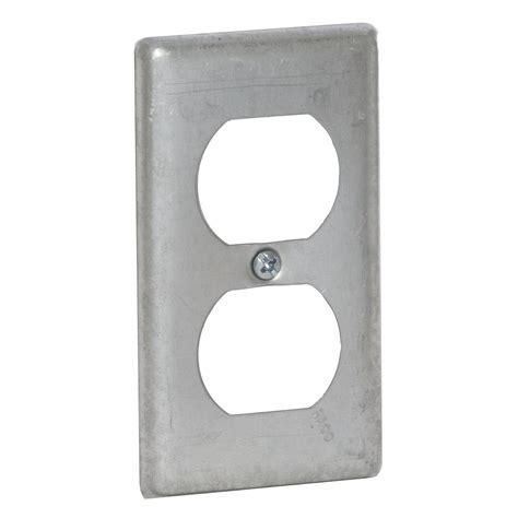 handy box metal cover duplex receptical data sheet|metal box cover dimensions.